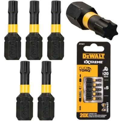 DEWALT DT7381T Bity udarowe Extreme Flex Torq Impact T20 5szt.