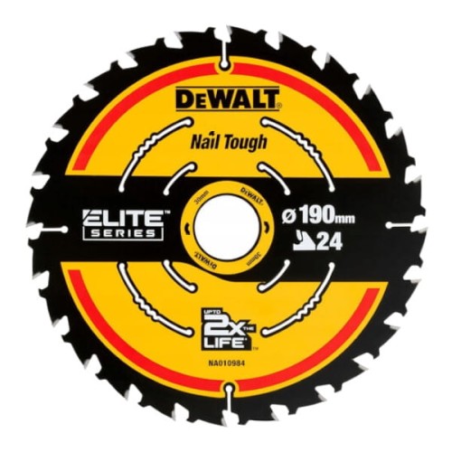 DEWALT Tarcza do cięcia drewna ELITE 190mm x 30mm 24z