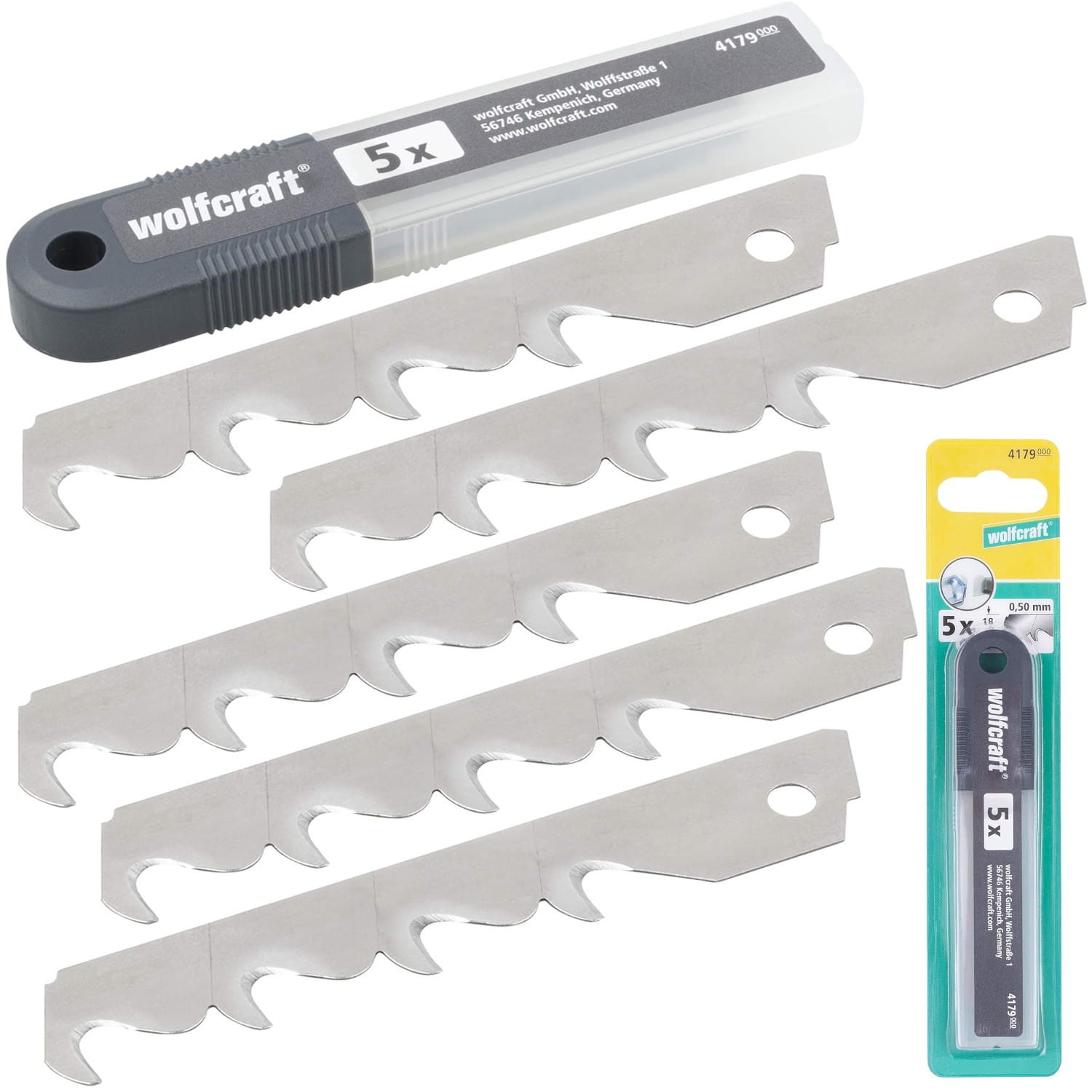 Ostrze haczykowe 4 segmenty 18mm 5szt. Wolfcraft 4179000