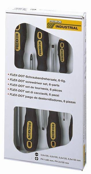 PROXXON Zestaw 6 wkrętaków PH + Płaskie FLEX-DOT - opakowanie