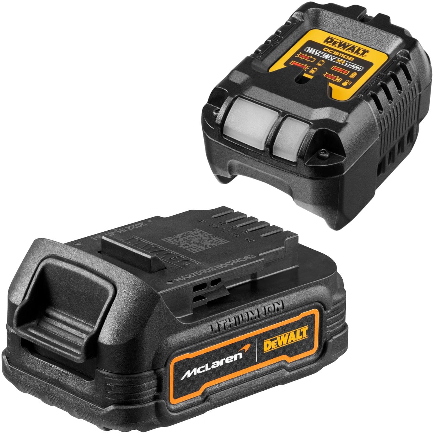 DEWALT Akumulator Li-Ion 18V 1.7Ah PowerStack McLaren DCBP034 G + Ładowarka