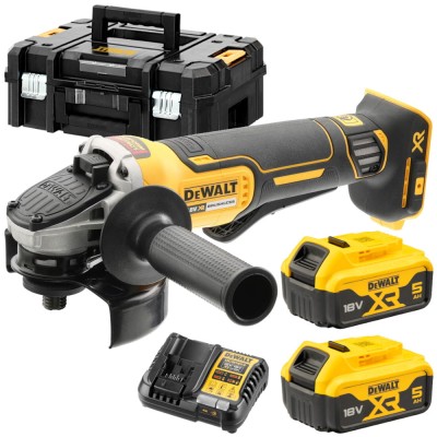 DEWALT DCG406 Szlifierka kątowa bezszczotkowa 2x5.0Ah + ładowarka + skrzynia
