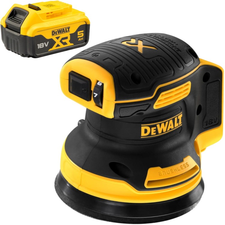 DeWALT Szlifierka mimośrodowa 125mm 18V 1x 5,0Ah DCW210