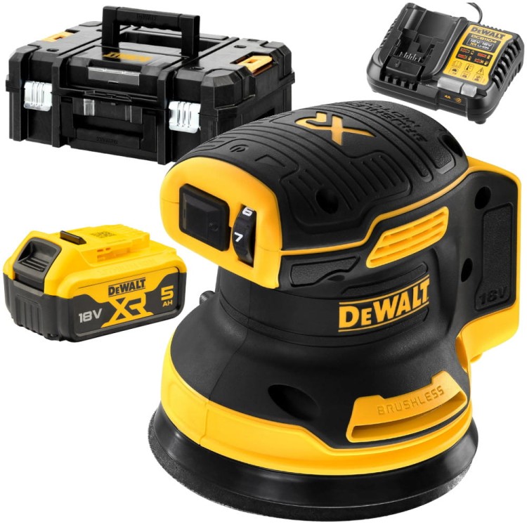 DeWALT Szlifierka mimośrodowa 125mm 18V 1x 5,0Ah TSTAK DCW210