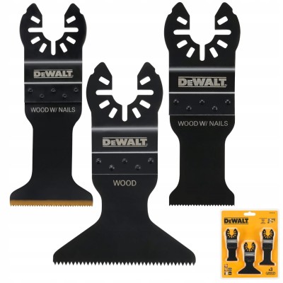 Zestaw brzeszczotów do drewna do multitoola 3el DeWALT DT20760