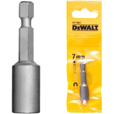 Końcówka nasadkowa 6-kątna 1/4" 7mm DeWALT DT7401