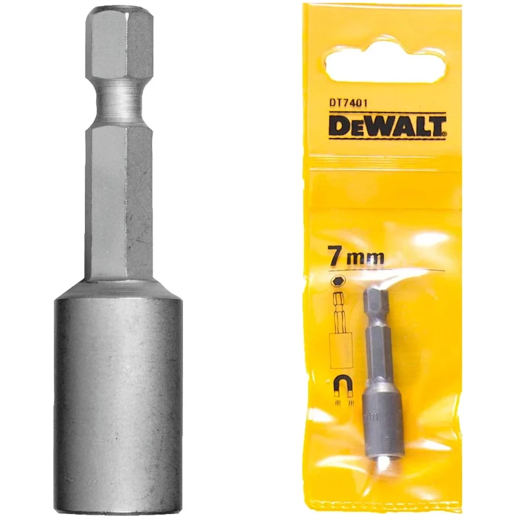 Końcówka nasadkowa 6-kątna 1/4" 7mm DeWALT DT7401