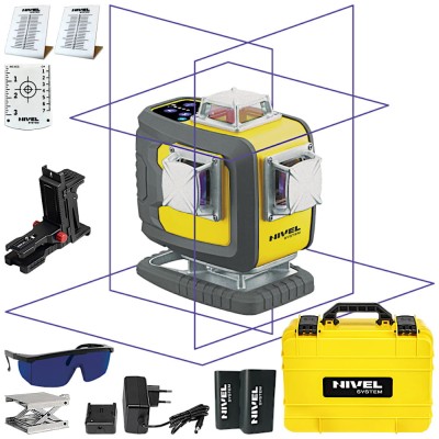 Laser krzyżowy fioletowy Nivel System CL4D-P akcesoria + kufer