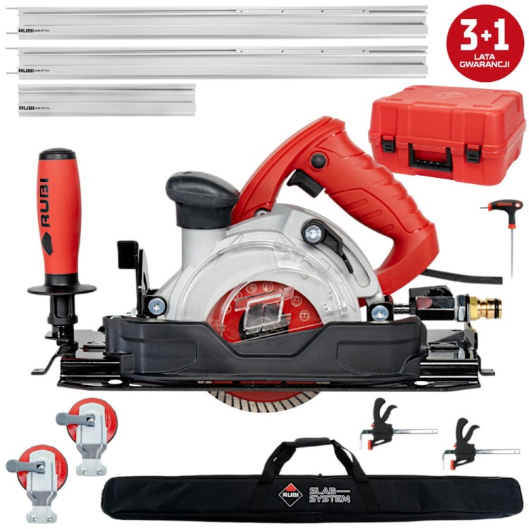 RUBI 51951 Pilarka tarczowa 1250W TC-125 G2 + prowadnice, przyssawki zestaw