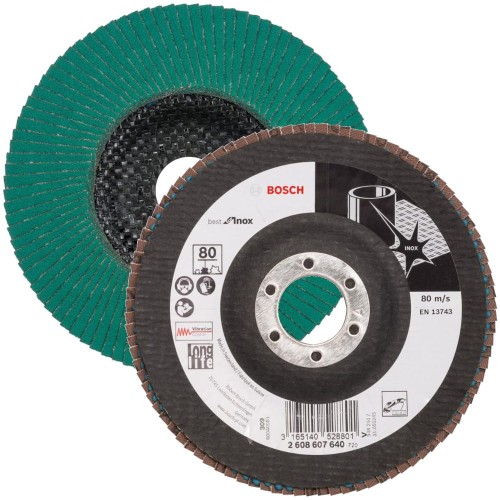 Tarcza listkowa do stali nierdzewnej 125mm P80 1szt. Bosch