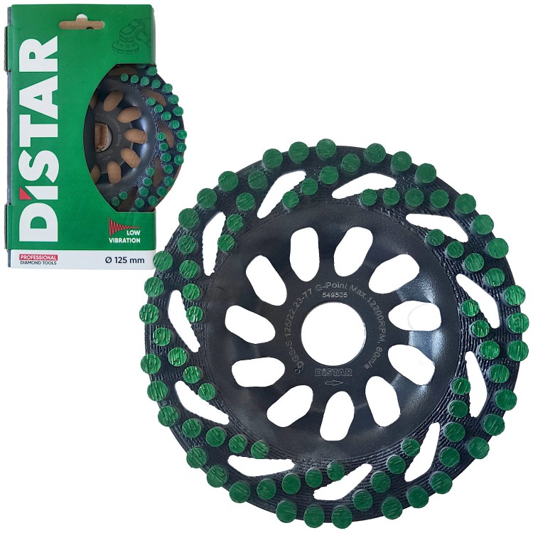 DISTAR Tarcza garnkowa diamentowa 125x22.23mm DGS-S Green Point