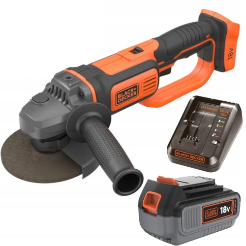 BLACK DECKER BCG720 Szlifierka kątowa 18V 125mm + aku 4Ah + ład