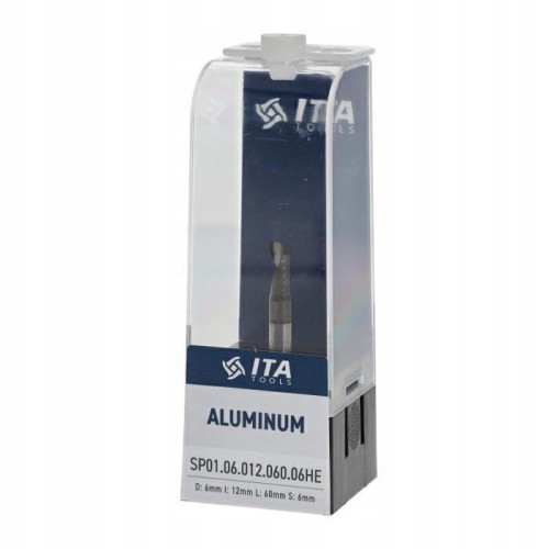 Frez do aluminium VHM Z1 D=6 I=12 L=60 S=6