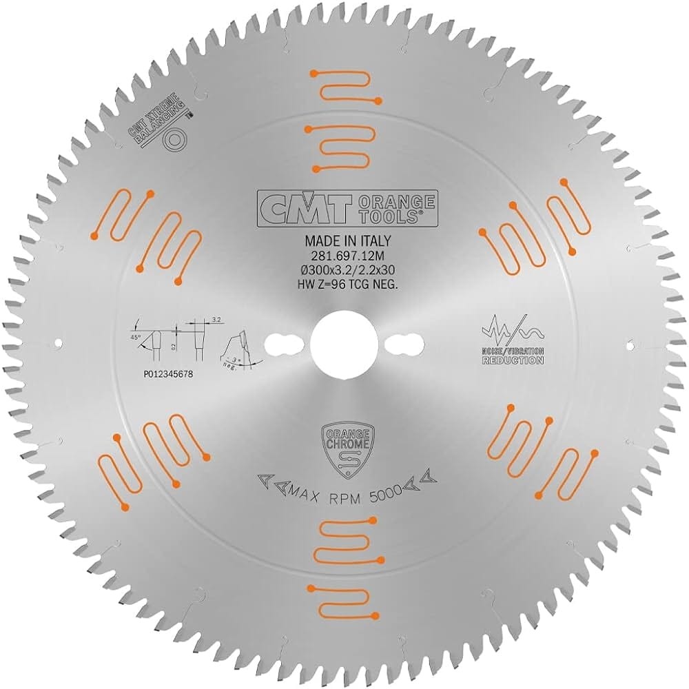 Tarcza/piła do laminatu 300x30mm HM Z=96K/P=3,2/2,2 FFT-3°NEG (CH) CMT