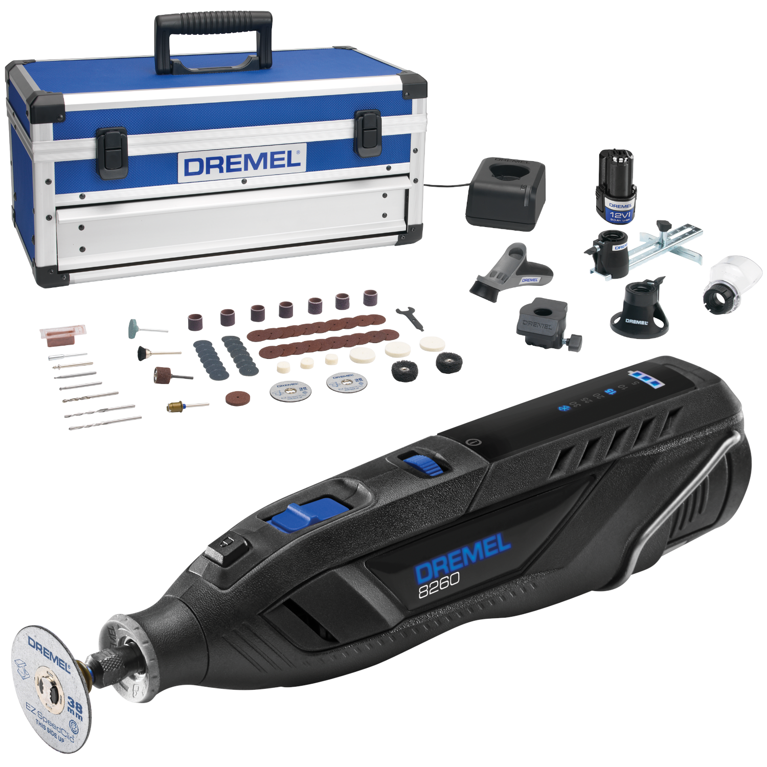 Narzędzie wielofunkcyjne akumulatorowe Dremel 8260 + akcesoria 65el.
