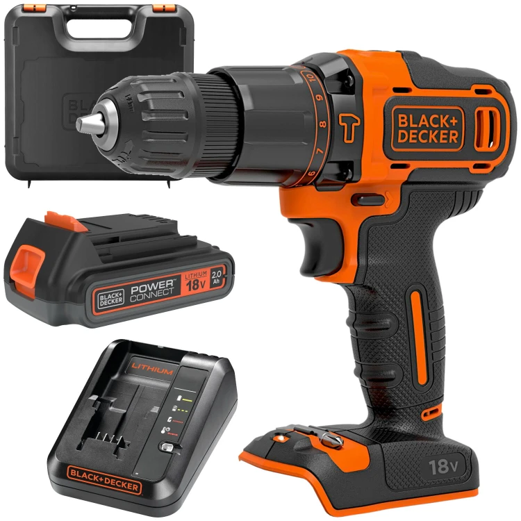 Wiertarko wkrętarka udarowa 18V 2.0Ah Black Decker BDCHD18