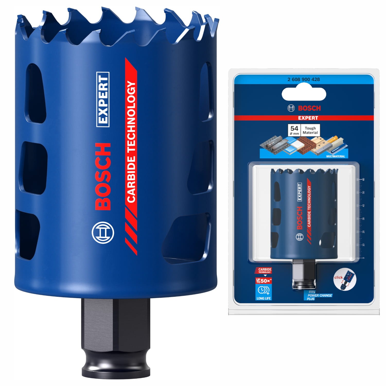 Otwornica Expert Multi Material PC Plus 54mm do drewna stali PCV Bosch