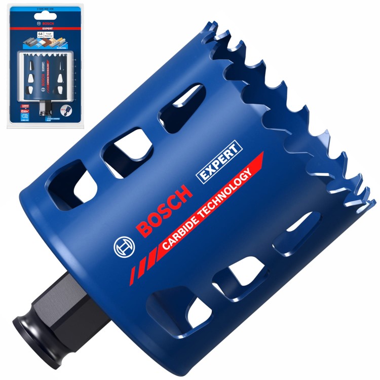 Otwornica Expert Multi Material PC Plus 64mm do drewna stali PCV Bosch