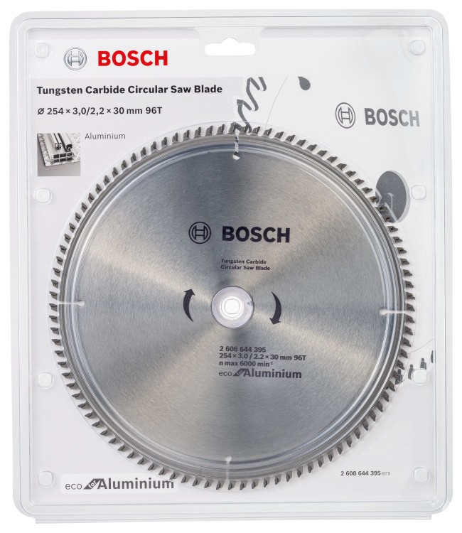 Tarcza pilarska do aluminium 254 x 30mm 96z BOSCH