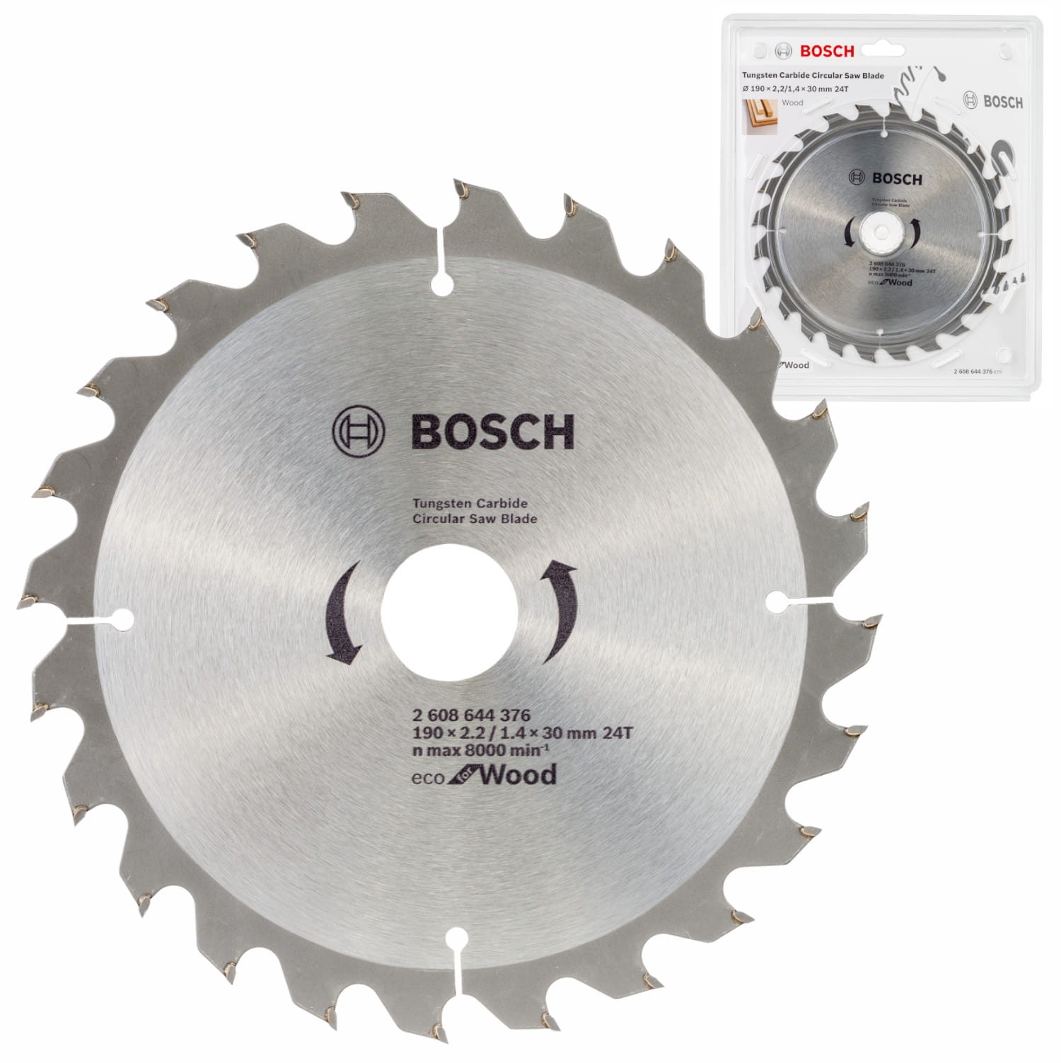 Tarcza pilarska do drewna Eco for Wood 190x30x2.2mm 24z BOSCH 2608644376
