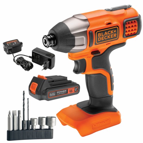 Zakrętarka udarowa akumulatorowa 18V 155Nm 2Ah akc BLACK DECKER BDCIM18D1A