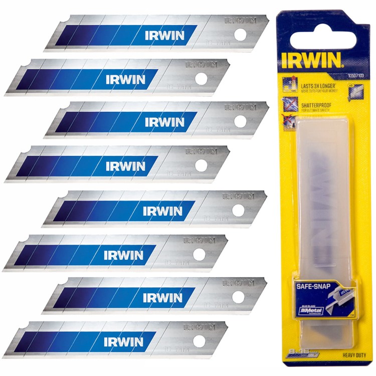 Ostrze łamane wymienne do noży 18mm 8szt. BiMetal Irwin 10507103