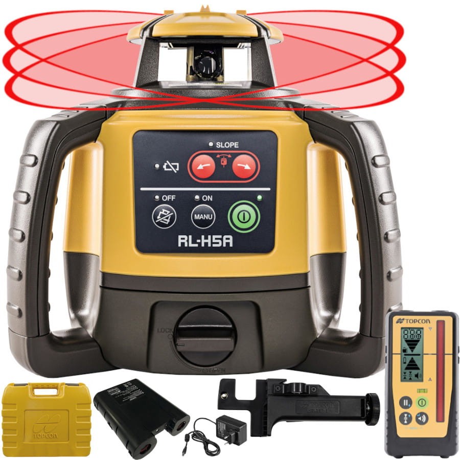 Niwelator rotacyjny laserowy 800m IP66 czujnik Topcon RL-H5A akcesoria