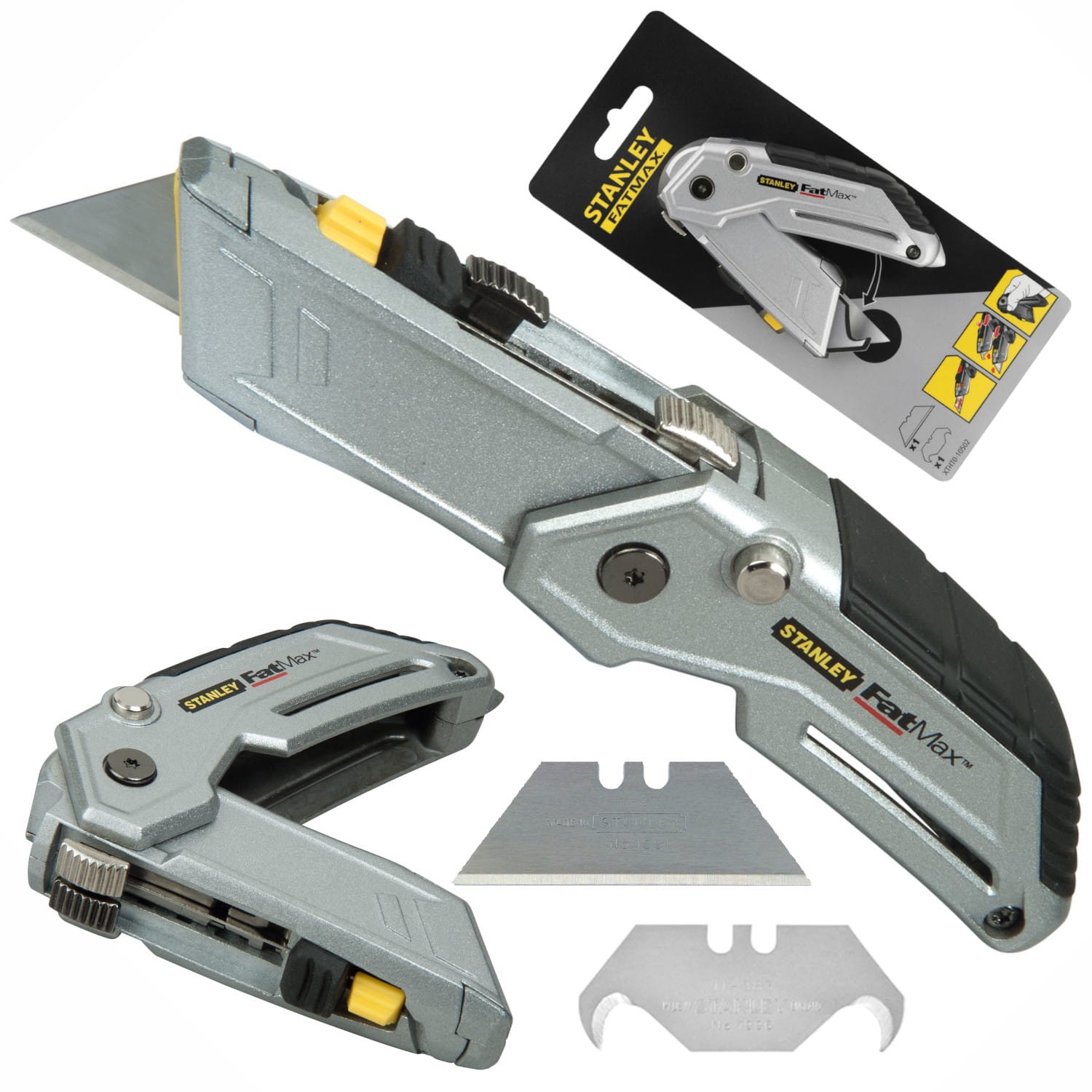 Nóż składany z podwójnym ostrzem 180mm Stanley XTHT0-10502