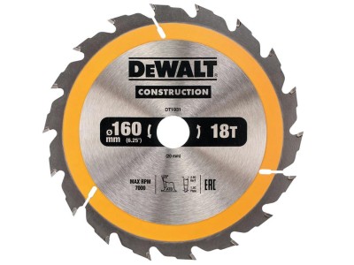 DEWALT tarcza do drewna 160 x 20 mm 18T