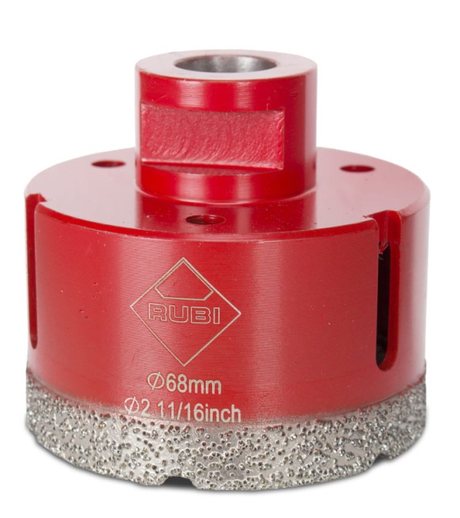RUBI wiertło dry gres Ø 68 mm wiertło diamentowe na sucho