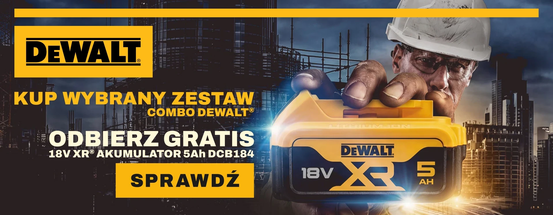 Promocja Dewalt - Akumulator 5Ah GRATIS