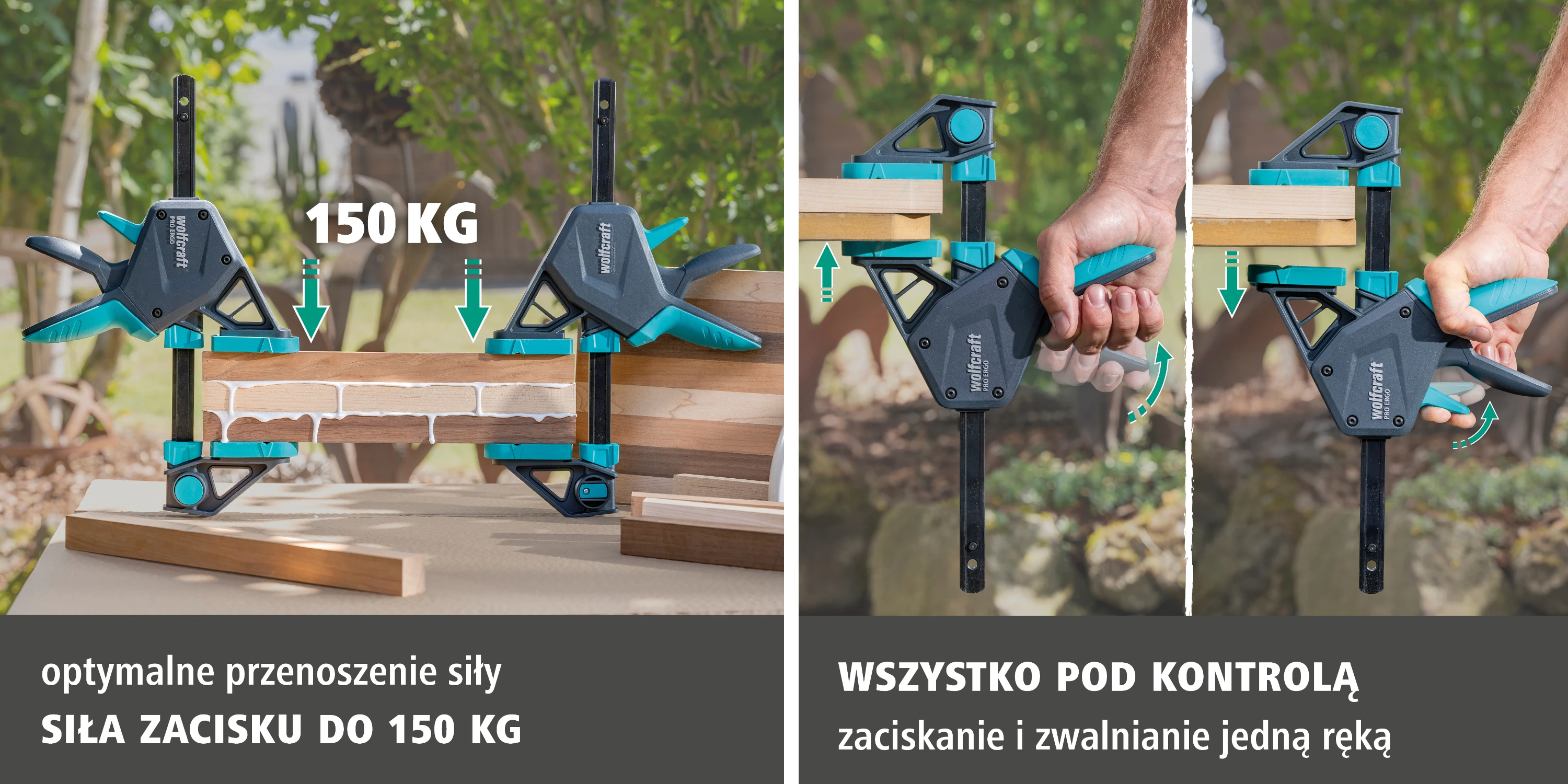 Ścisk jednoręczny PRO ERGO Wolfcraft