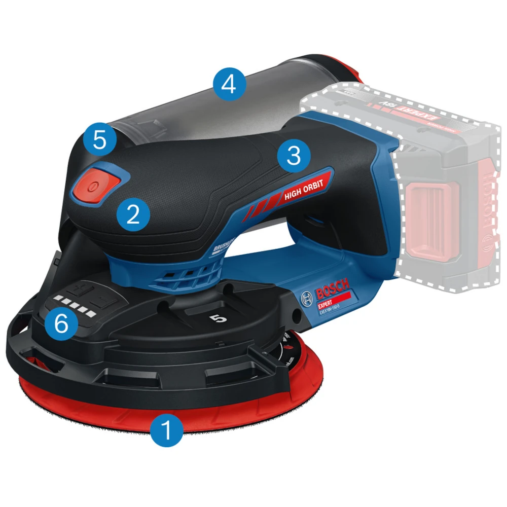 zalety szlifierki mimośrodowej Bosch EXPERT EXEX18V-150-5