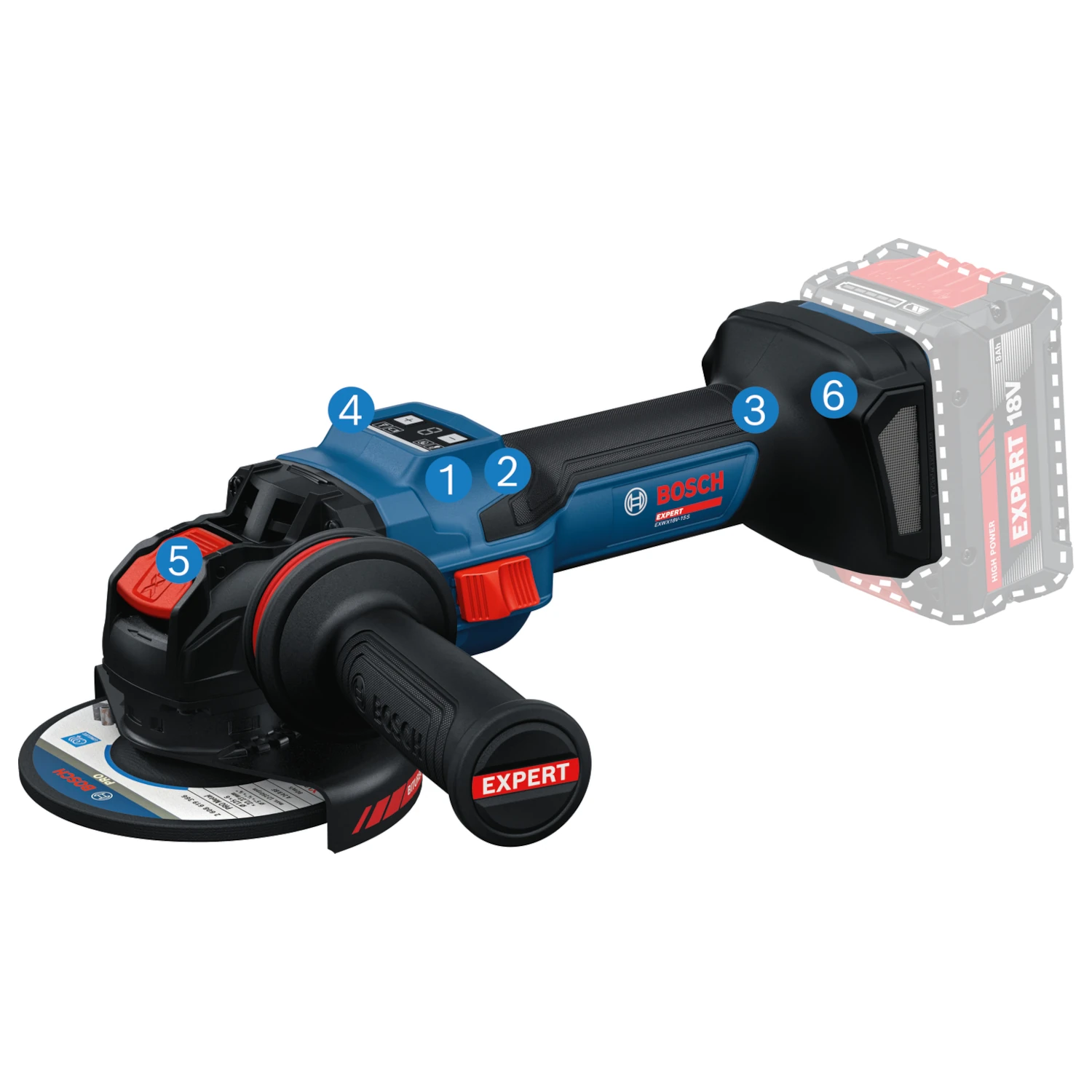 zalety szlifierki kątowej Bosch EXPERT EXWX18V-15S
