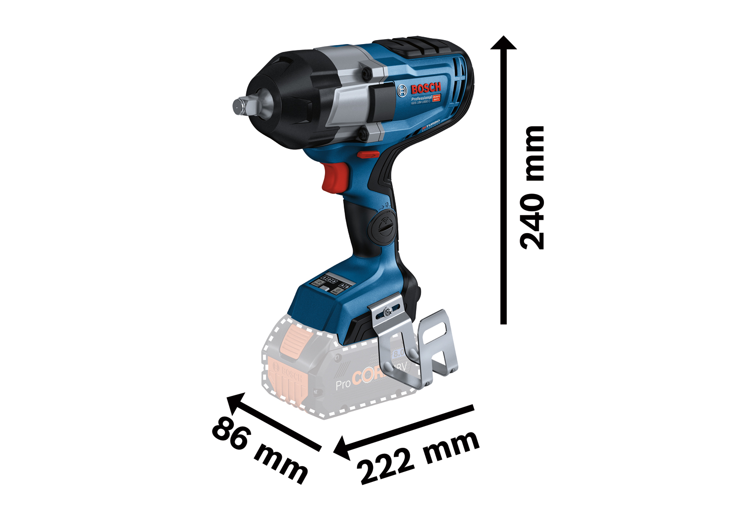 BOSCH 06019J8300 Klucz udarowy GDS 18V-1000