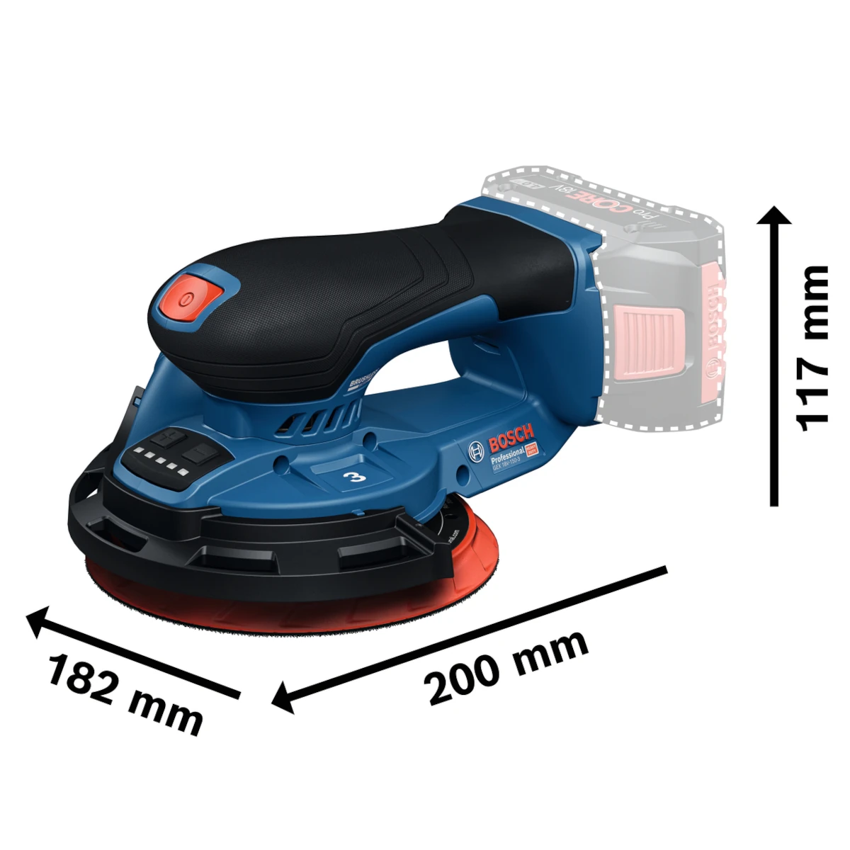 Szlifierka mimośrodowa 18V 150mm body + L-Boxx BOSCH 0601372903