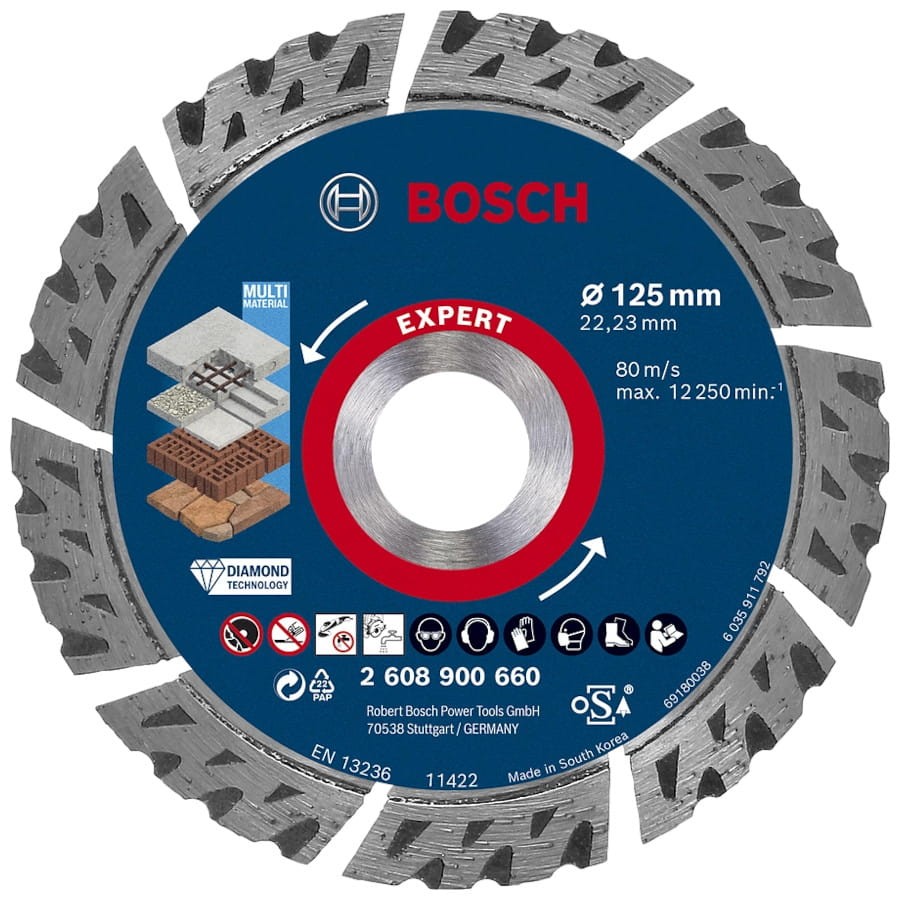 BOSCH Tarcza diamentowa 125mm do betonu zbrojonego EXPERT MultiMaterial
