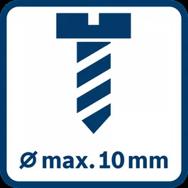 Bosch - Maks. średnica śrub 10 mm