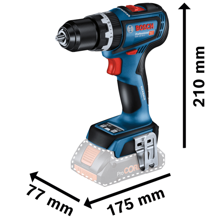 Bosch 0615A5002W Wkrętarka udarowa GSB 18V-90C