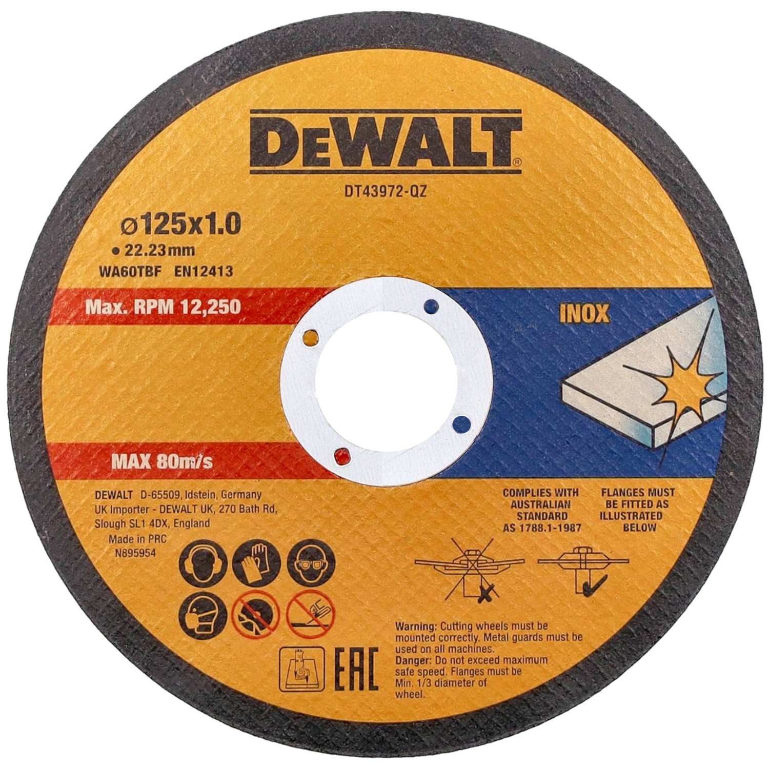 DEWALT DT43972 Tarcza tnąca do metalu 125mm