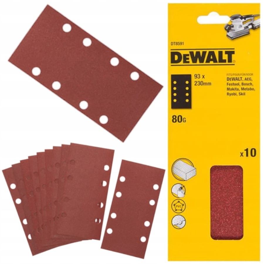 DeWALT DT8591 Arkusze ścierne 93x230mm do drewna