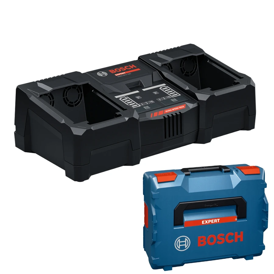  Szybka podwójna ładowarka 18V walizka L-BOXX 162 Bosch Expert EXAL18V2-320