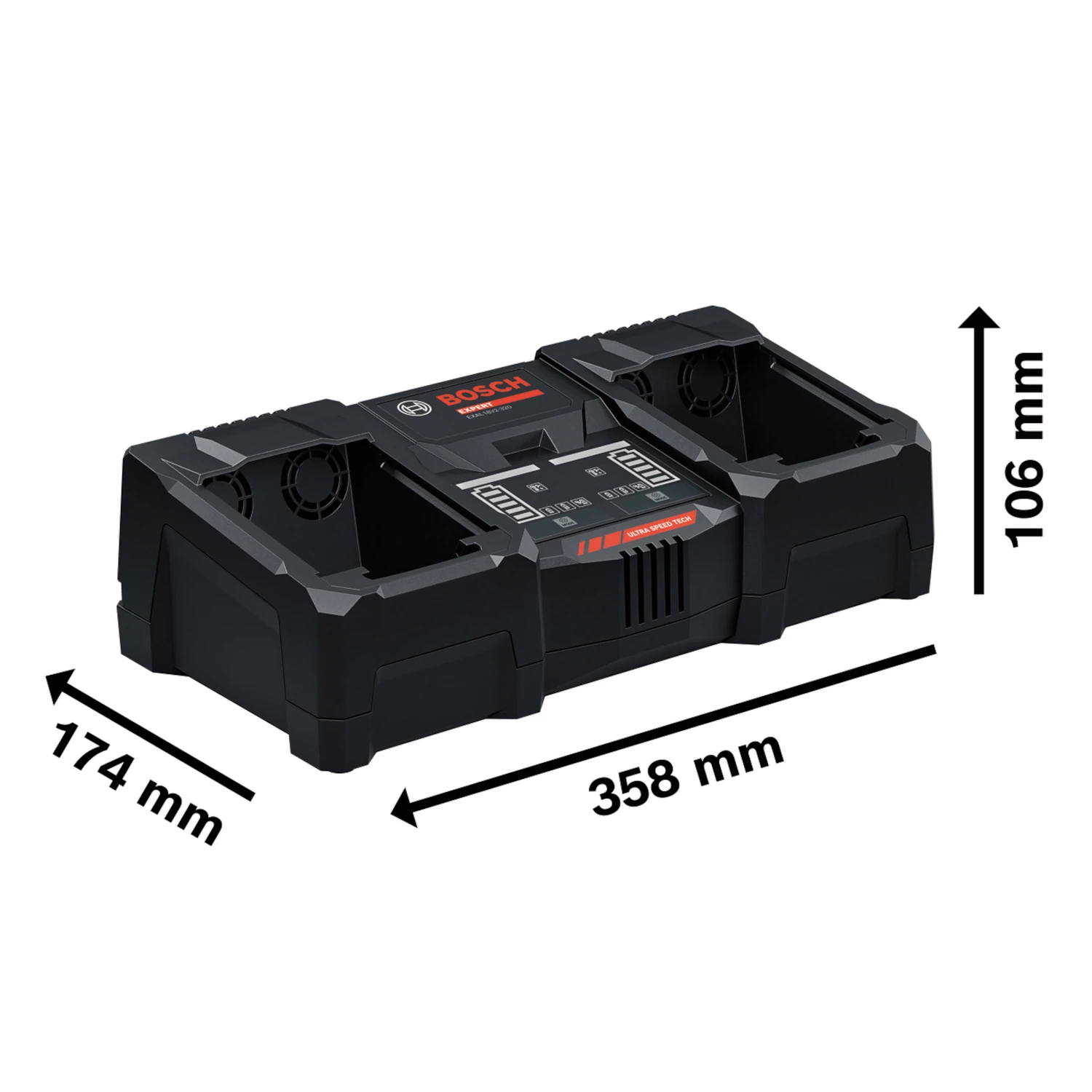  Szybka podwójna ładowarka 18V walizka L-BOXX 162 Bosch Expert 1600A02YG5