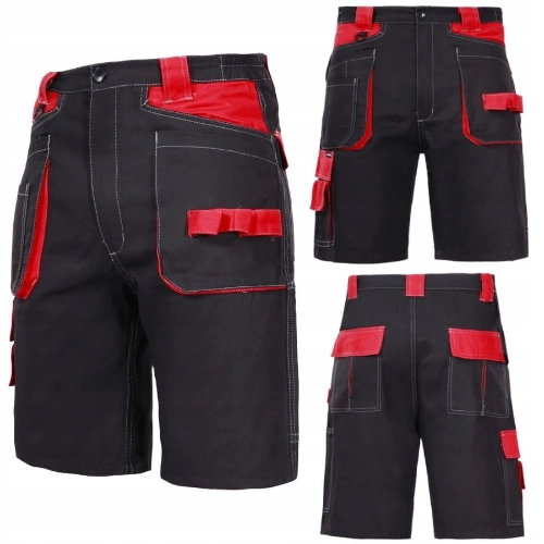 Szaro-czarne krótkie spodenki robocze Lahti Pro L40704