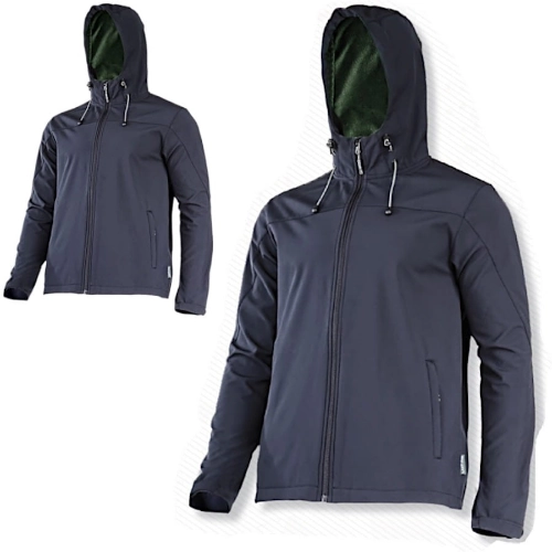 Czarno-czerwona kurtka robocza softshell z kapturem Lahti Pro L40933