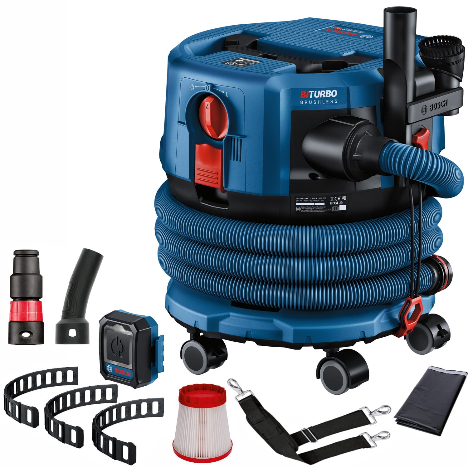 Odkurzacz Przemysłowy GAS 18V-12 MC Akumulatorowy 18V + akcesoria BOSCH 06019K2000 