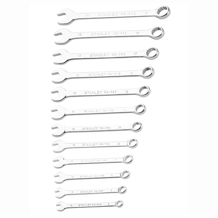 STANLEY 82-843 Zestaw kluczy płasko oczkowych 12el