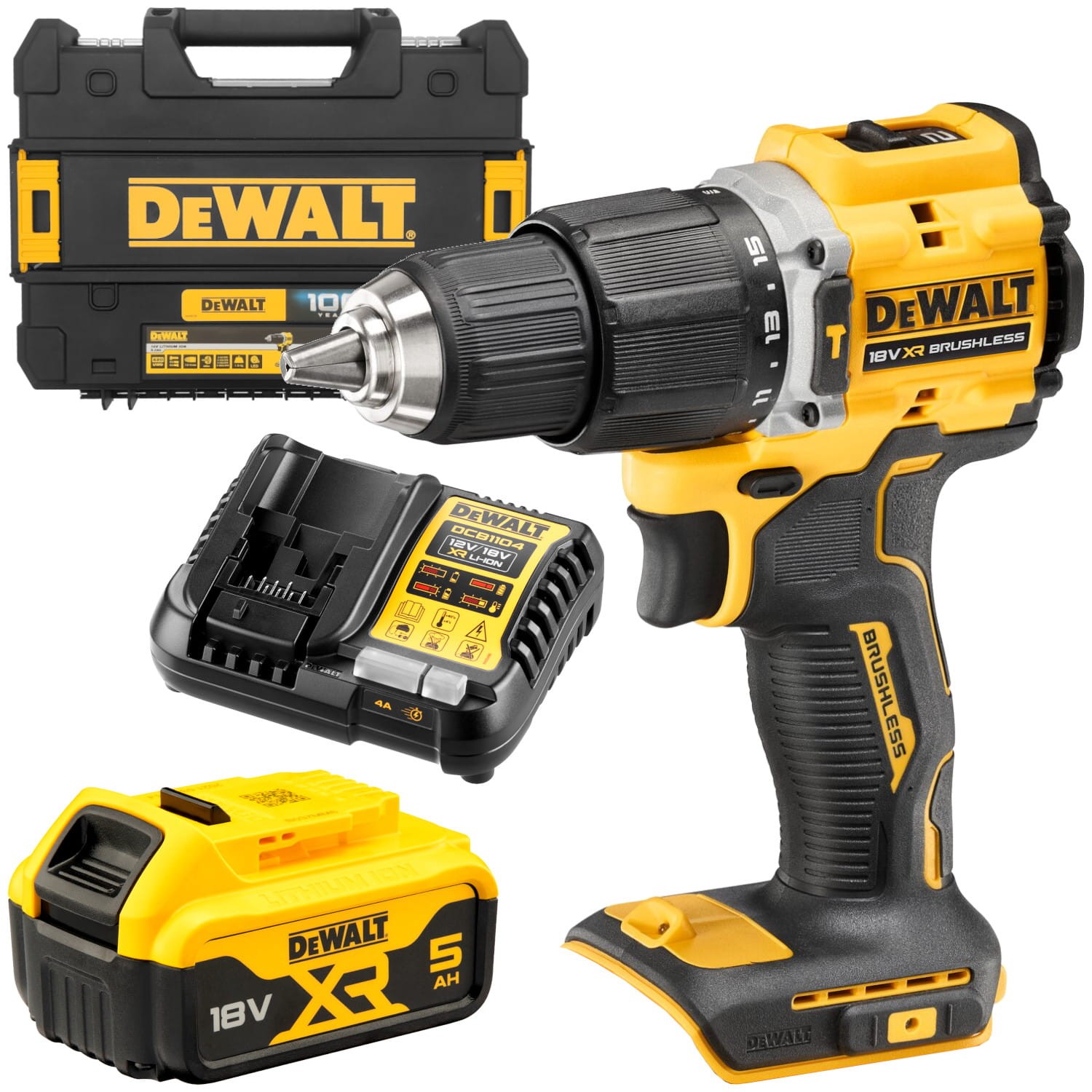Wiertarko wkrętarka udarowa 18V 1x 5,0Ah DeWalt DCD100YP1T