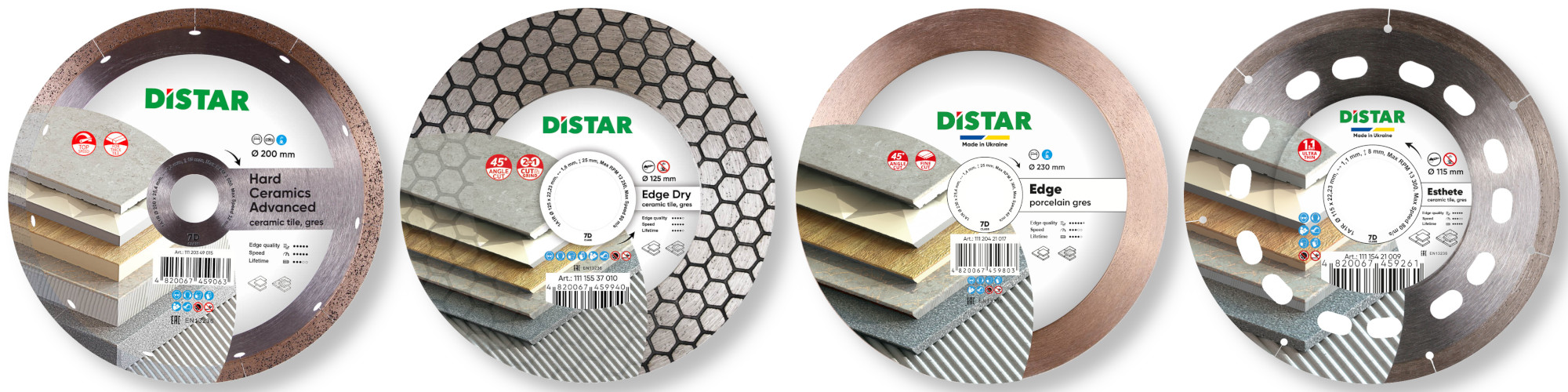 Tarcze diamentowe do ceramiki i gresu Distar