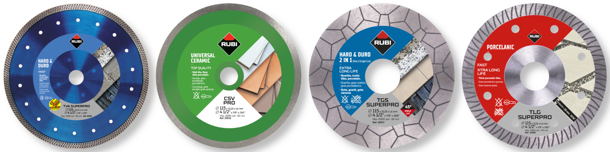 Tarcze diamentowe Rubi – do cięcia na sucho